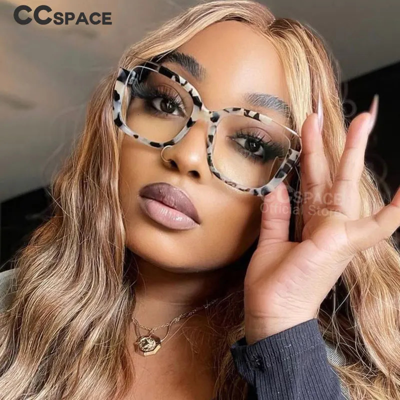 55328 Vintage Square Acetate Glasses Frame Myopia Optical Prescription Eyeglasses Frame Women Korea Eyewear 250604