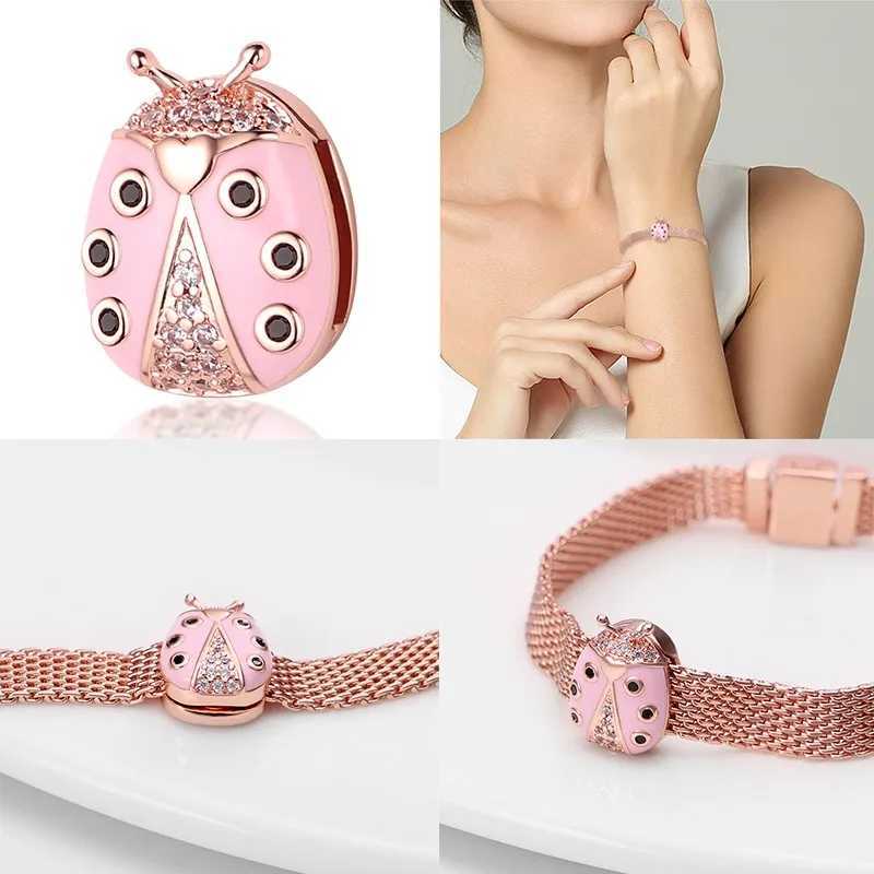 Hot Sale 100% 925 Sterling Silver Lucky Flat Charms Fit 925 Original Flat Bracelet Diy Jewelry Making For Women GiftXJ250607