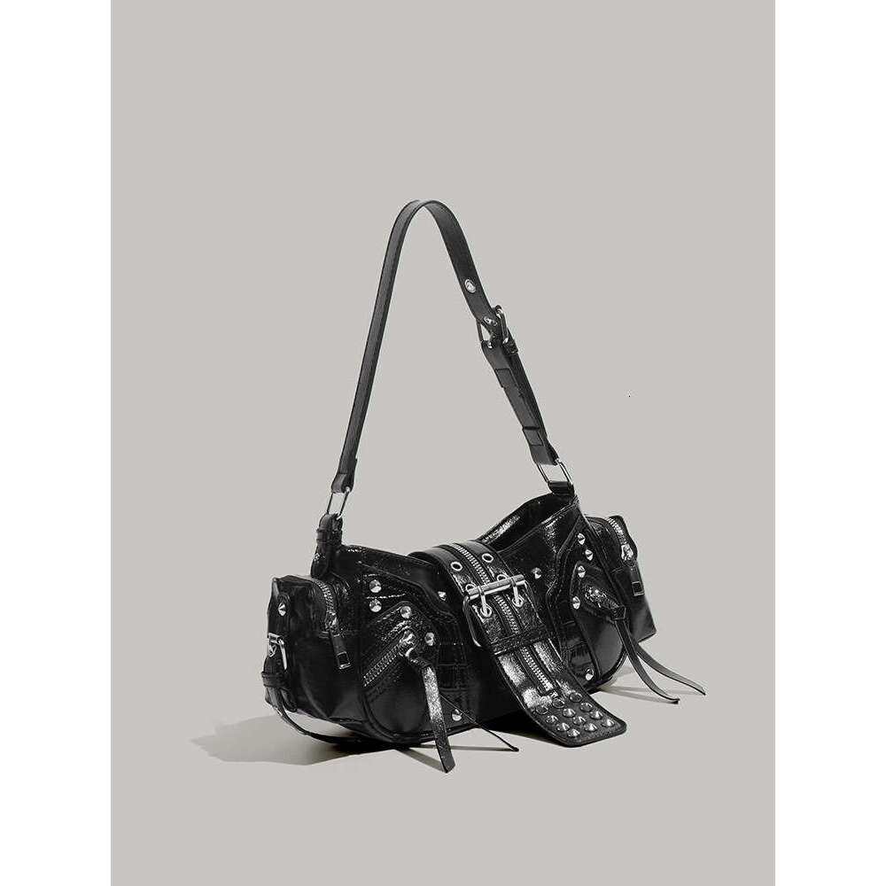 Punk Studded Belt Biker Style Single Shoulder Underarm Women's Crossbody Bag Trendy