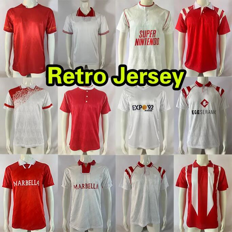 87 90 91 92 93 94 96 03 04 12 13 15 16 Sevilla FC Retro Soccer Jerseys SPAHIC Davor Suker Maradona Home Away Classic Vintage Football Shirt Camiseta Futbol Shirts uniforms