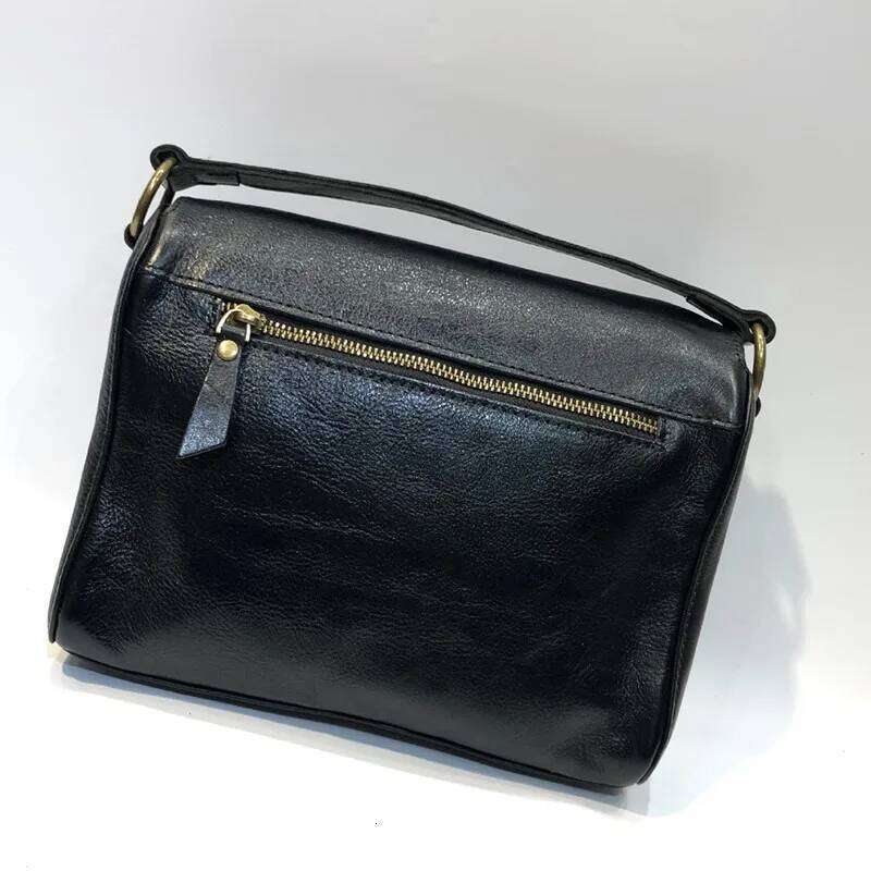 Women's Retro Natural Cowhide Tote Handbag 2024 New Genuine Leather Shoulder Female Crossbody Trend Messenger Bag 2025/06/07