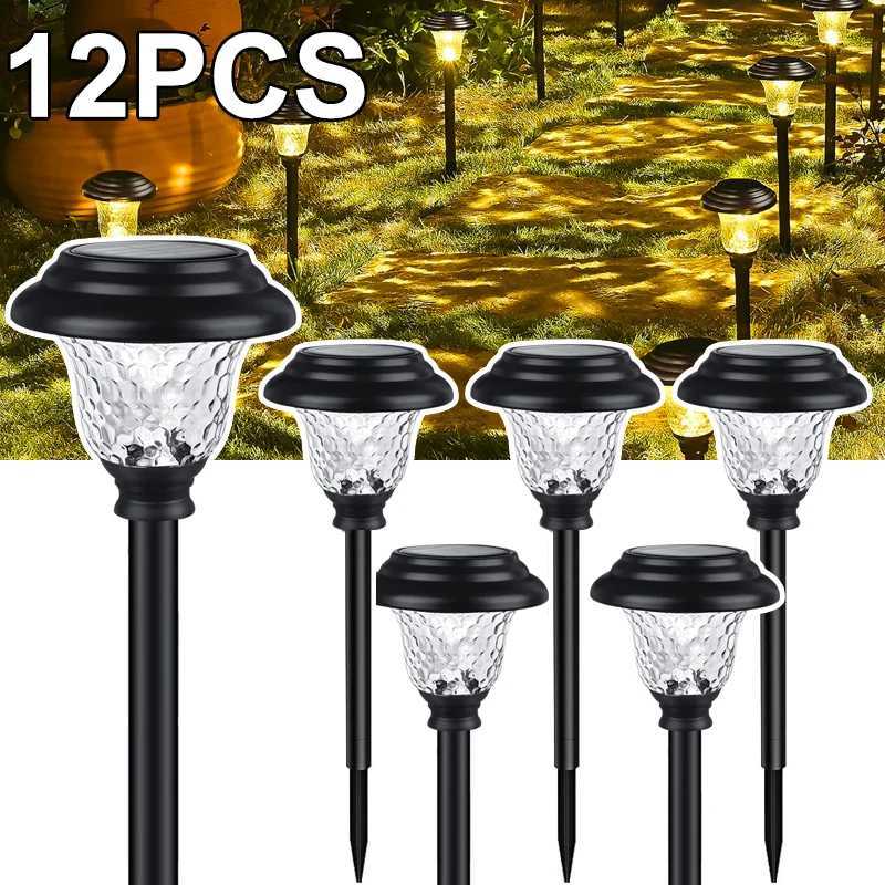 Solar Pathway Lights Outdoor Waterproof Garden Decor Lawn Lamp For Yard Walkway Patio Balcony XJ250606