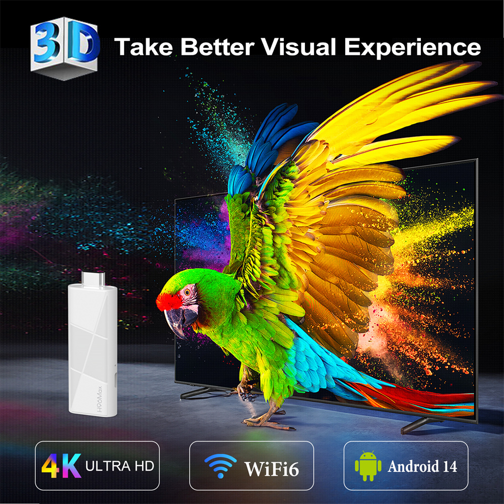 H96 Max Android TV Stick 3518 Rockchip RK3518 Mini TV BOX Android 14 Smart TV Box 2GB 8GB/2GB 16GB Android DONGLE Quad Core with Remote