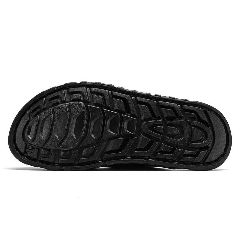 Ddmyoutdoor Mens Slippers Summer PU Shoes Brand Large Size Male Men Sandal Fashion Slipper Leather Flip Flops Beach outdoor shoes