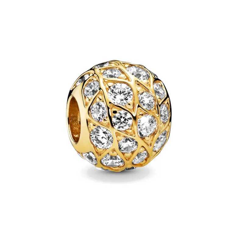 New European 925 Sterling Silver Plated Gold Color Safety DIY Bead Fit Original Charms Bracelet For Women Jewelry Accessories XJ250607