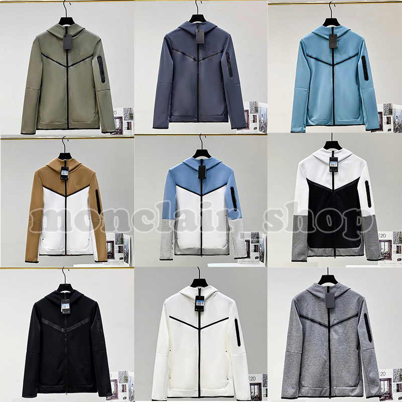 mens tech fleece tracksuit Long-sleeved sports suit designer tracksuit Half-zipper mens running set