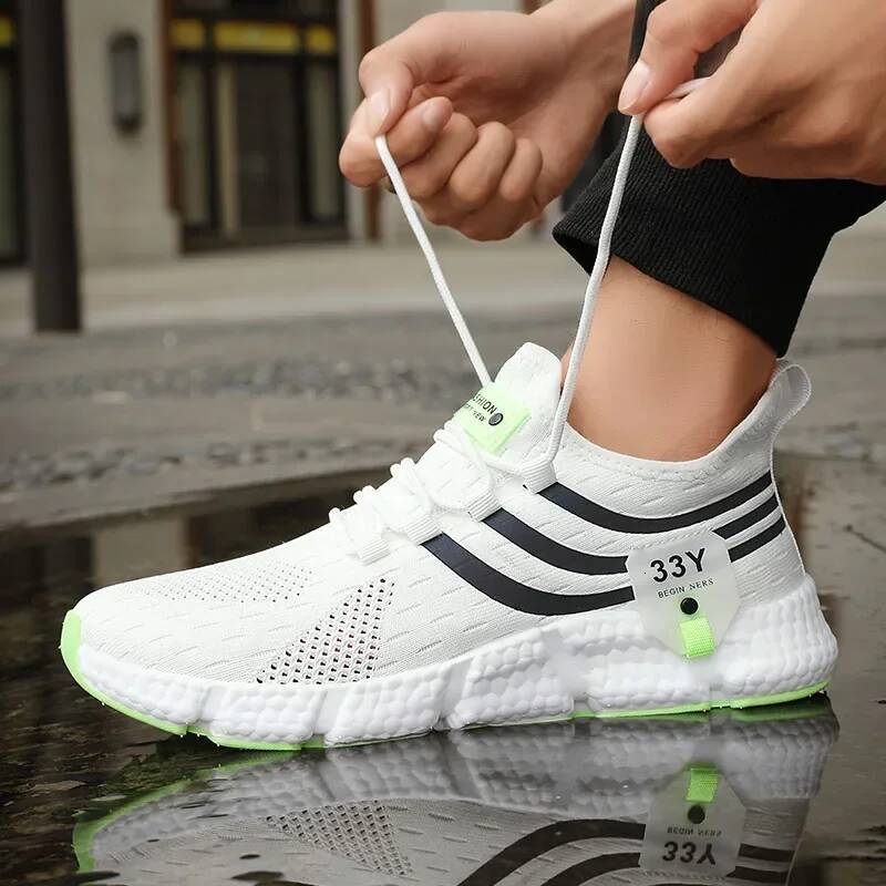 Ddmyoutdoor New Male Sneakers Spring Summer Mesh Breathable Fashion Running Shoes Comfortable Outdoors Casual Sneaker Light Tenis Masculino Outdoor Sh