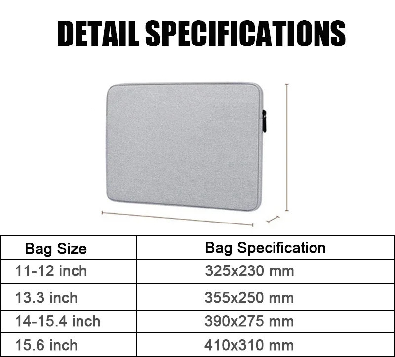 Laptop Bag 15 6 Inches Sleeve Case For Macbook M1 M2 Air 13 A2337 A2681 Pro 14 16 15.6 Shockproof Pouch Bags 250605