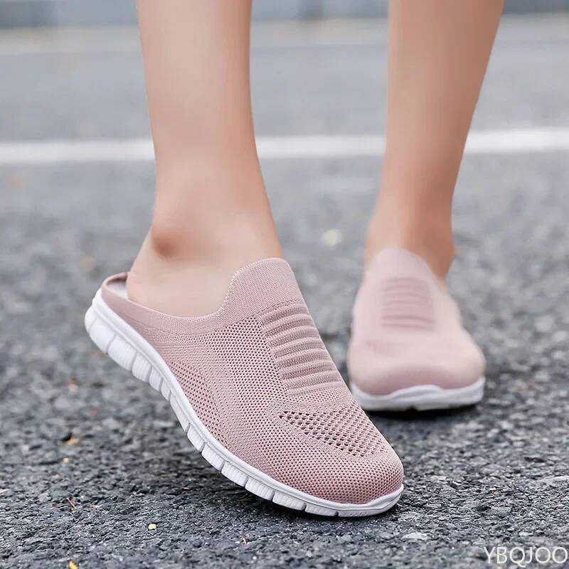 ddmyoutdoor Women Mules New Casual Half Slippers Breathable Light Outdoor Flats Zapatos De Mujer Plus Size Quality Shoes For Woman Outdoor Shoes