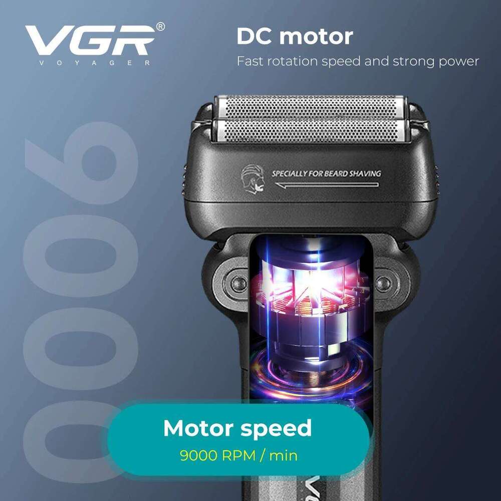 VGR Electric Professional Beard 9000 RPM Razors Dual Floating Foil Shaver Ipx6 Hair Trimmer Shaving Hine V-368