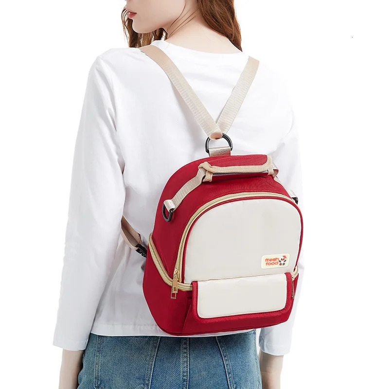 Large Capacity Lunch Bag Waterproof Mummy Diaper Bags Backpack Multifunctional Breast Milk Preservation Storage Container 250606