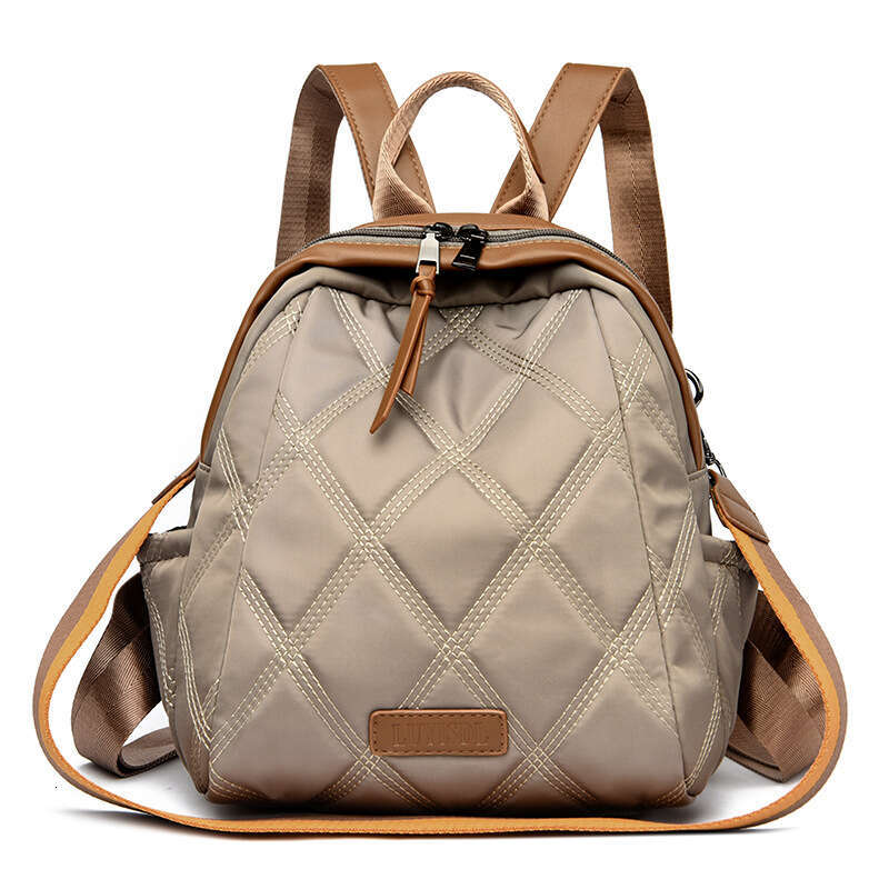 Korean Style Fashion Trendy Stylish Quilted Simple Solid Color Women's Bag New Travel Backpack Trend
