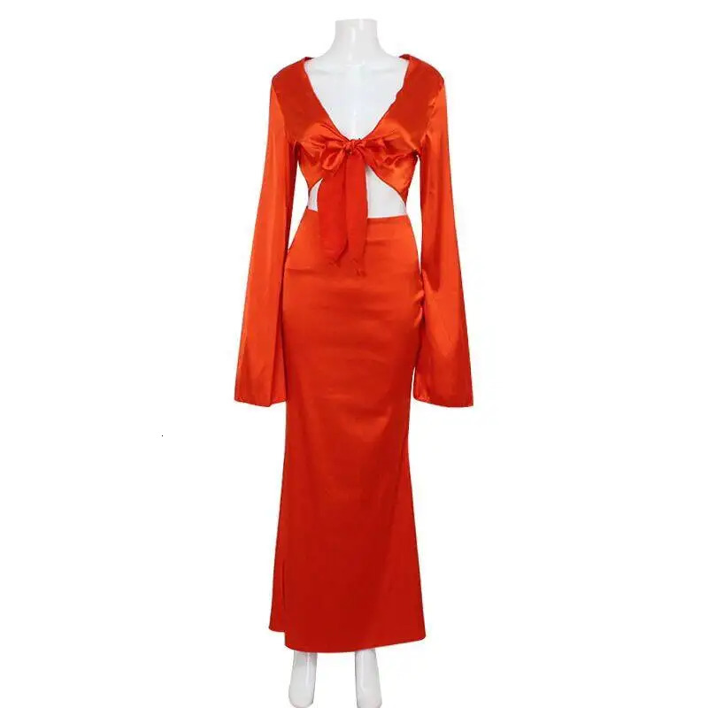 Cnyishe Women Sets V Neck Long Sleeve Fashion Elegant Solid Suits Sexy Club Streetwear Sheath Tracksuits 2-pieces TopsSkirts 250605