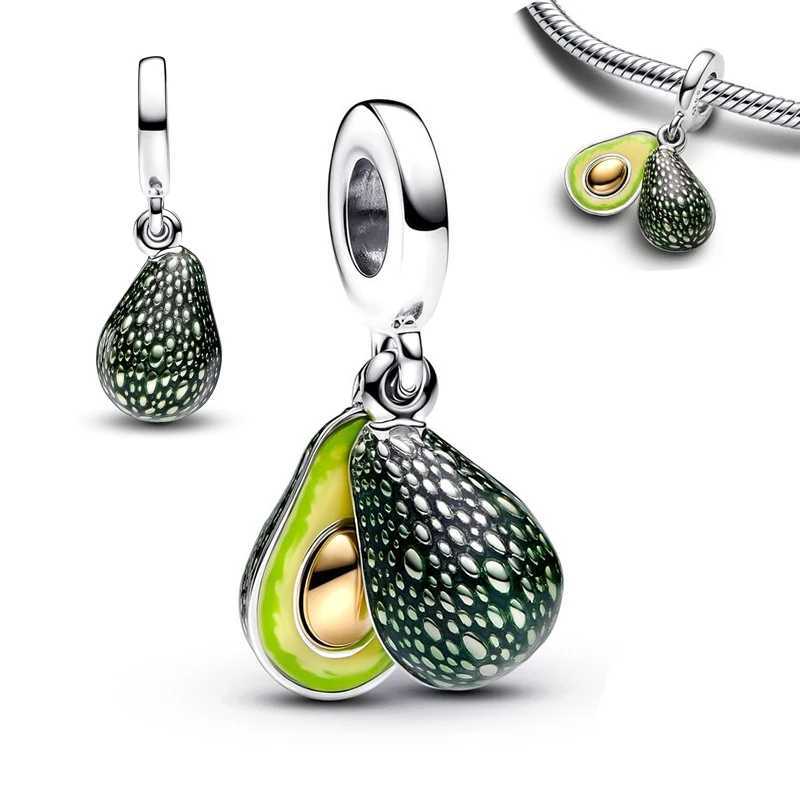 Fruit Design Charms 925 Sterling Silver Avocado Cherry Can Sterry Cake Dangle Fit Pantaro Bracelets Women DIY Jewelry Gift XJ250607