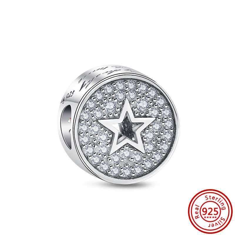 Free Shipping 925 Silver Clear Double Heart Dangle Passport Star Bike Charm Beads Fit Original Pantaro Bracelet Jewelry Diy GiftXJ250607