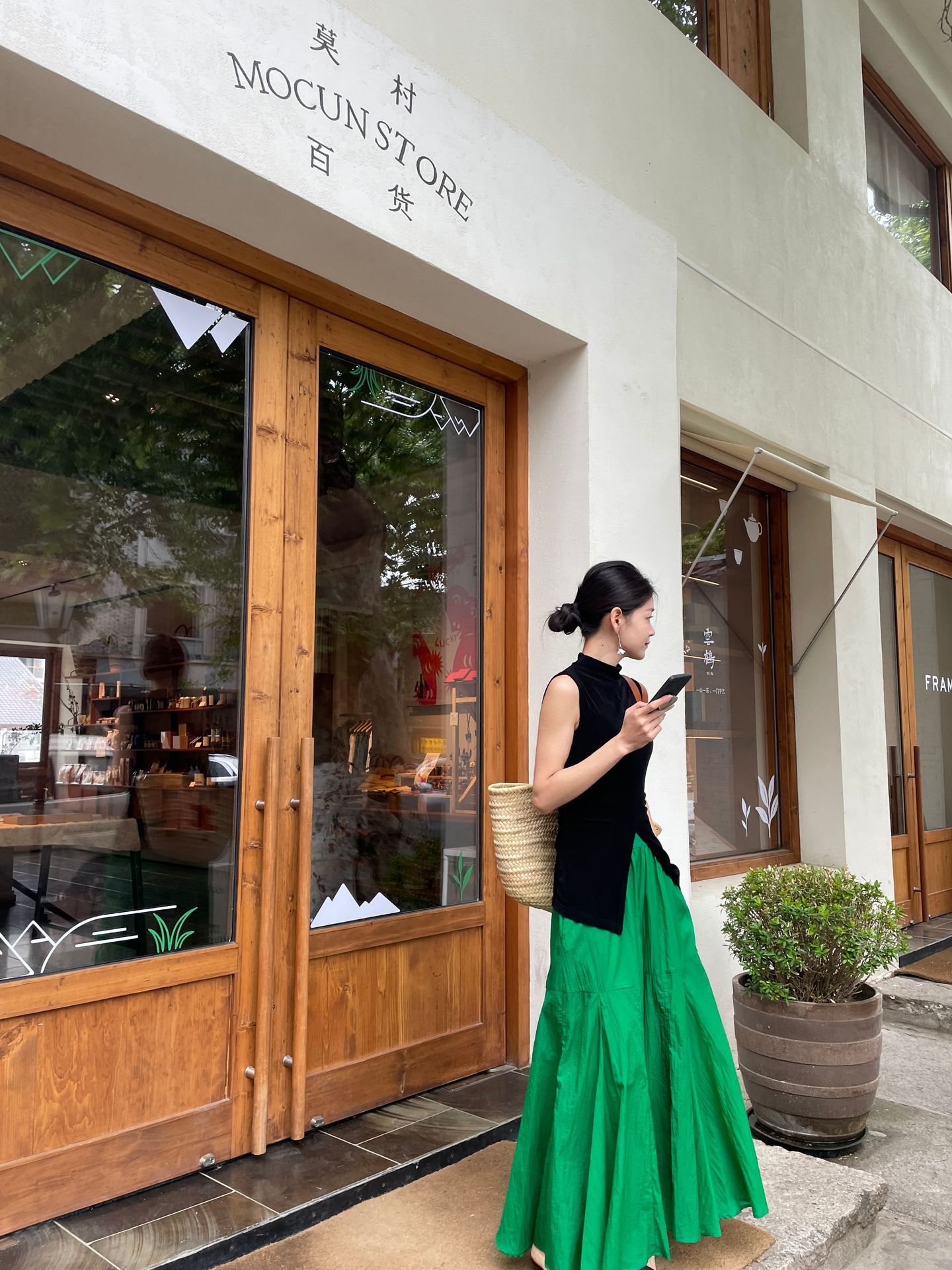 GC190 High-grade sense large swing elastic high waist skirt loose and tall student leisure vacation versatile long skirt