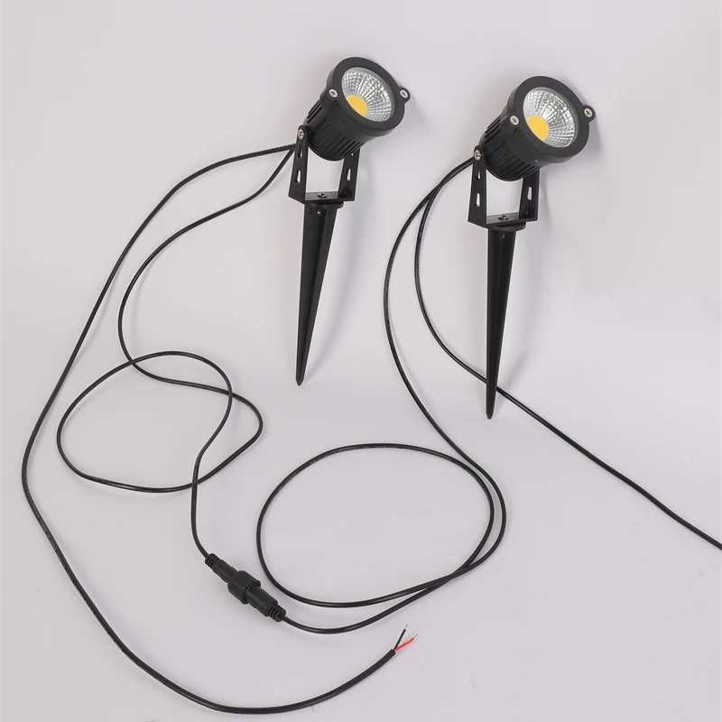 2 Meters Removable LED Garden Lights Waterproof Lawn Lamp 220V 12V 5W Landscape Spike Bulb IP65 LED Light Garden Path Spotlights W250607