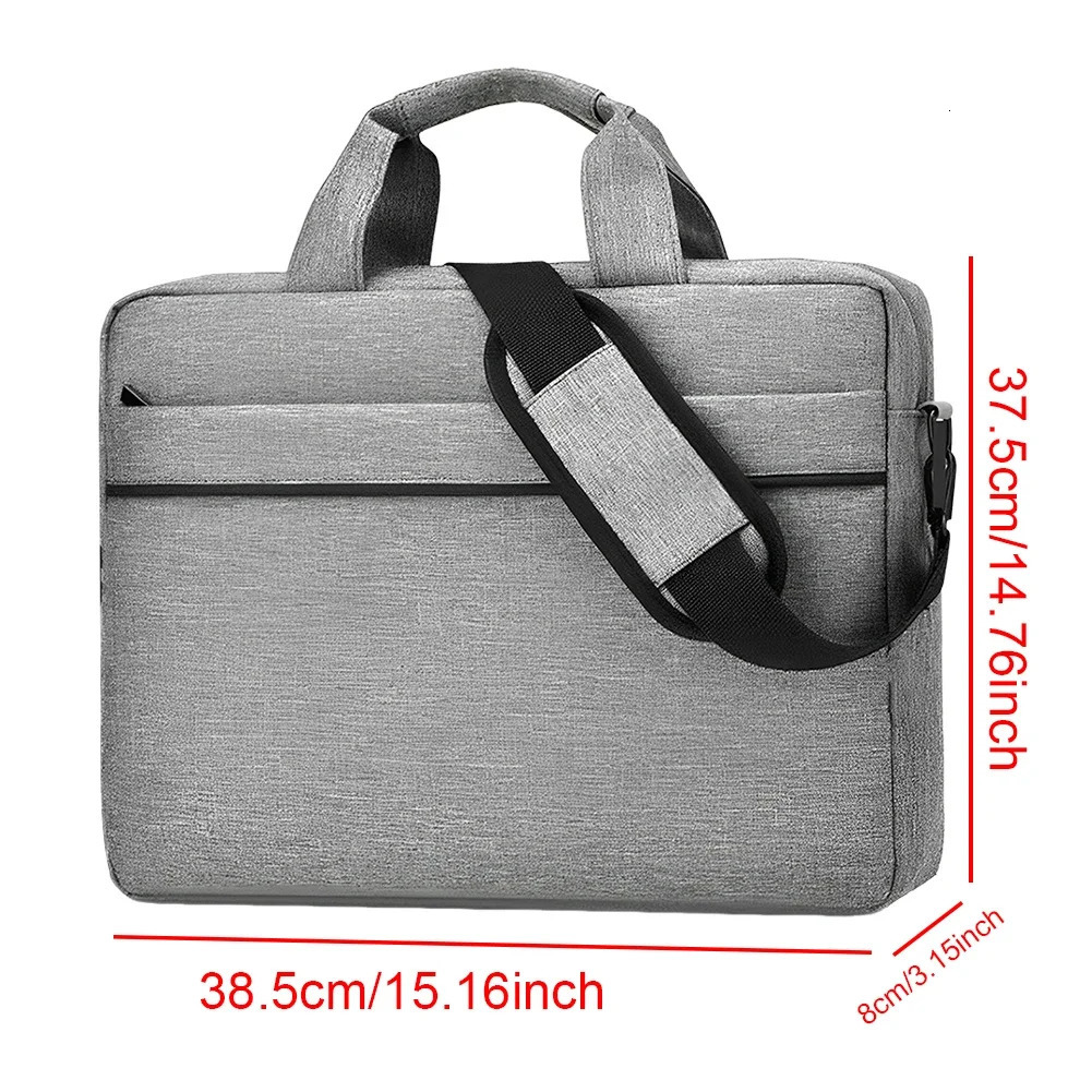 Laptop Carrying Case Shockproof Laptop Crossbody Bag Waterproof Nylon Laptop Handbag 3 Compartments for 14 Inch Laptop 250603