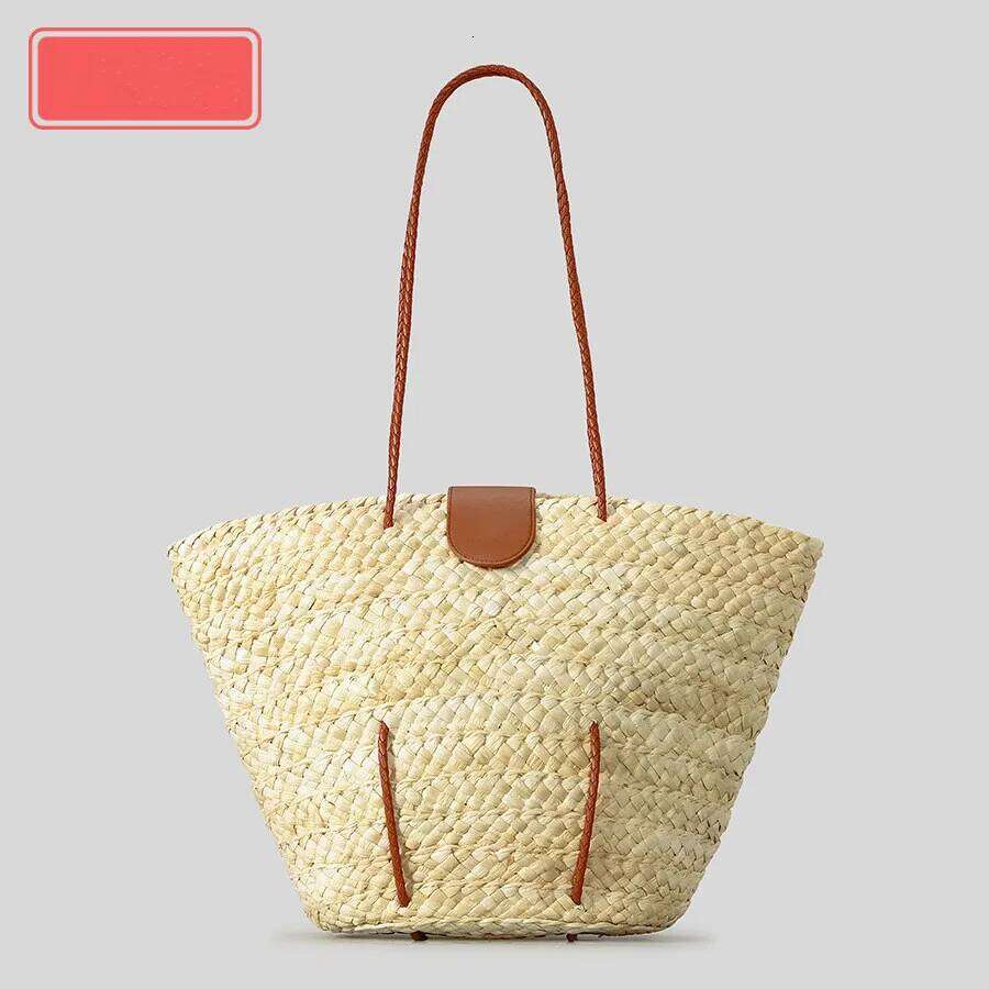 New Fashion Handheld Bag Large Capacity Women Shoulder Straw Woven Handbags Hand-Woven Tote Beach Bags Designer Brand Purse