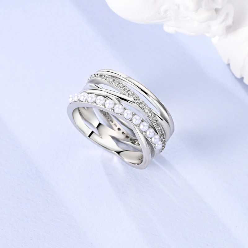 Rings For Women 925 Silver Sparkling Zircon Minimalist Geometric Star X Rings Romantic Wedding Engagement Valentine Jewelry Gift XJ250606