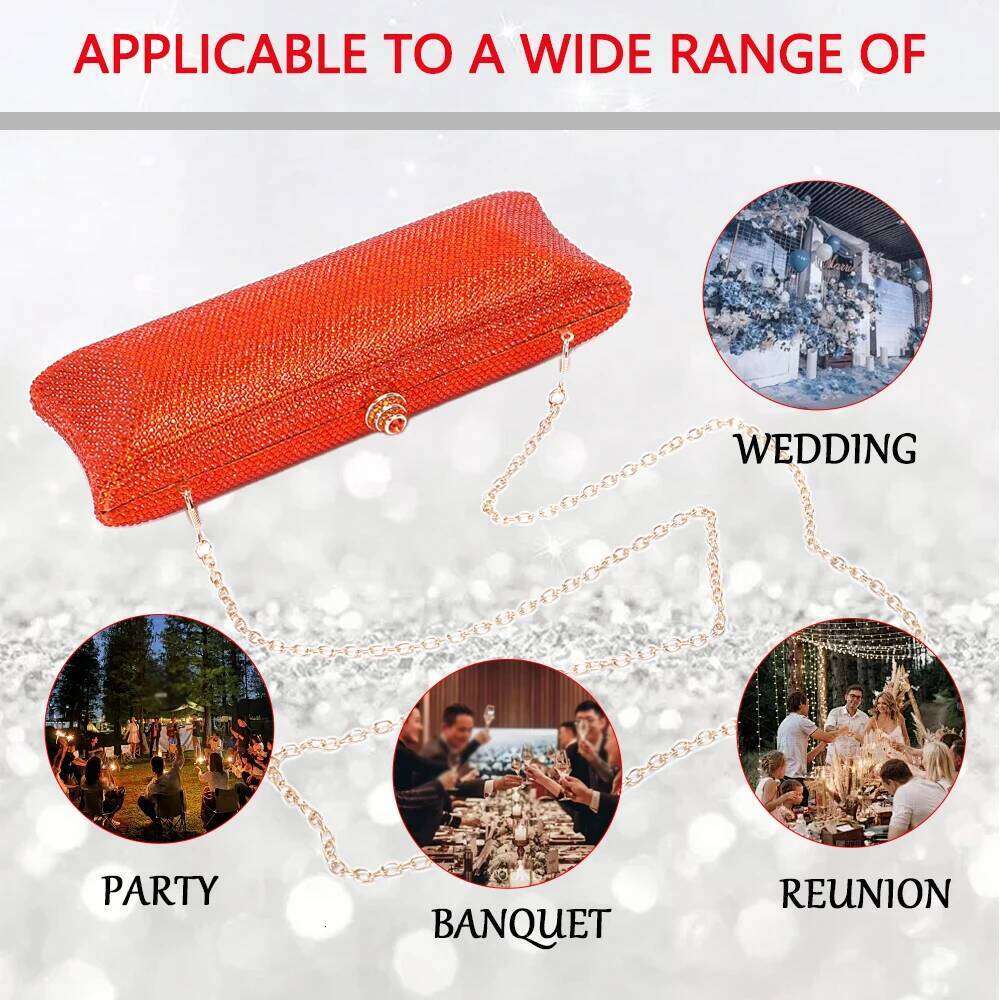 2025 Women gold sier Black Crossbody Bags Wedding Bridal Purse Party Night Clutch Stone Crystal Rhinestone Evening Bag