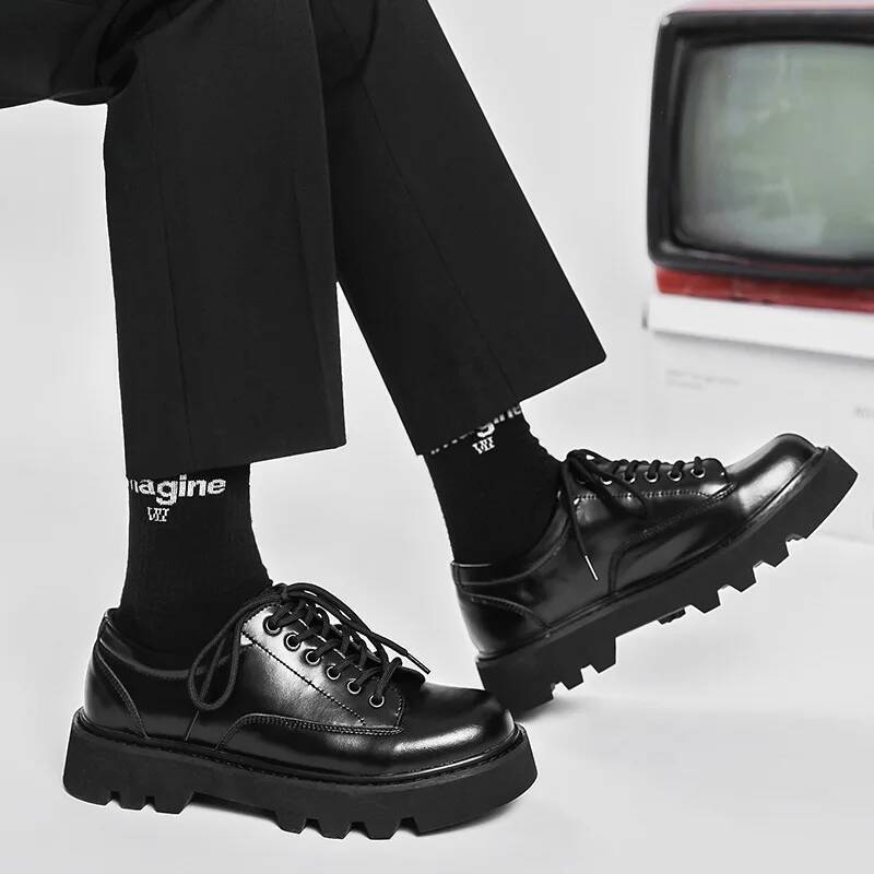 Ddmyoutdoor Men S Japan Karuku Korean Style Streetwear Vintage Thick Platform Casual Genuine Shoes Male Dress Leather Shoe Outdoor Shoes