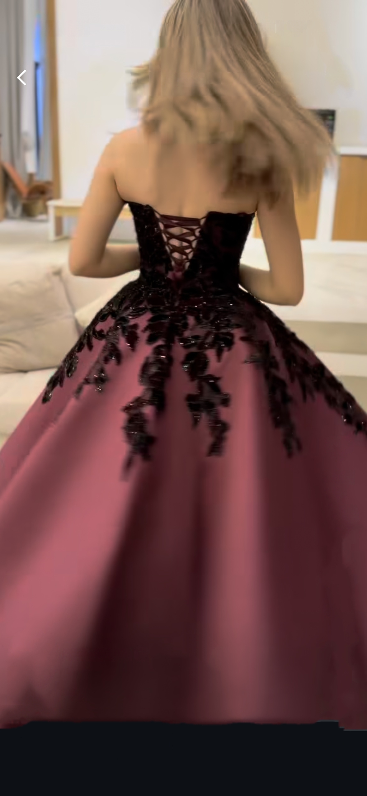 Brand Burgundy Strapless Satin A Line Prom Dresses With Glitter Beads Lace Appliques Evening Gown For Graduation And Birthday Party Mb626 - view 4