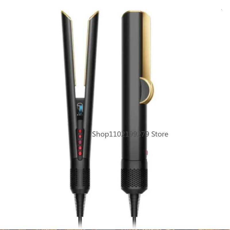 2 IN 1 Professional Straightener & Dryer Heat-Up Hair Flat Iron, Negative Ion Iron Long-Lasting Styling Tool