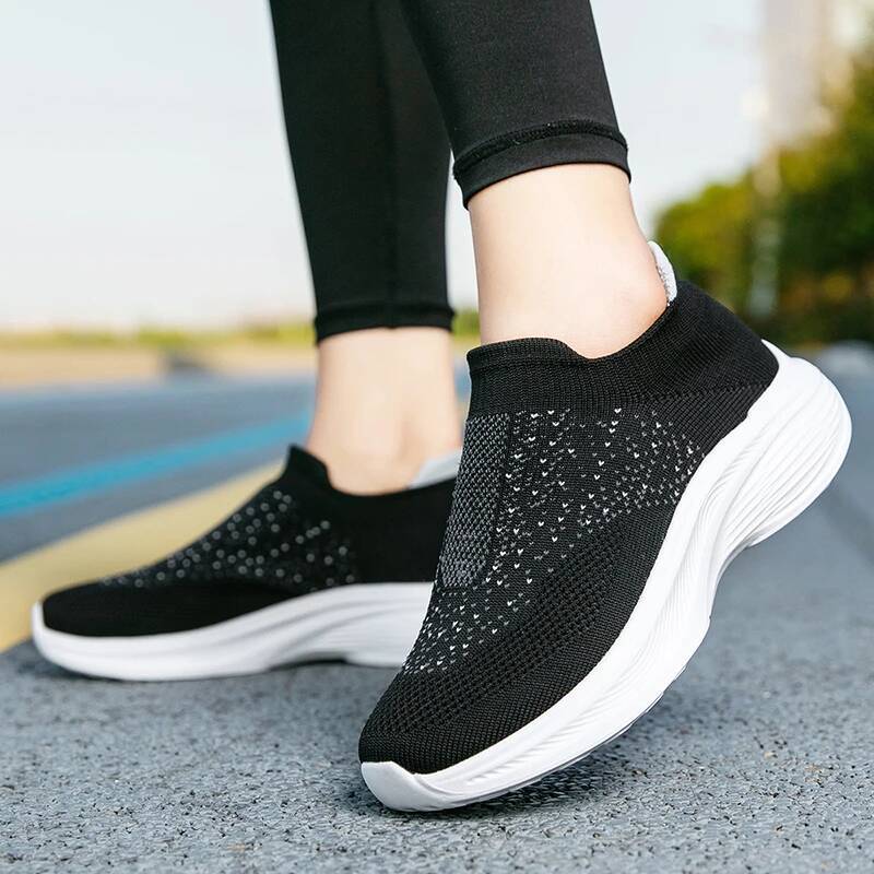 ddmyoutdoor Trendy Women Sports Mesh Thick Sole Shock Absorbing Walking Anti Skid High Quality Training Casual Shoes Zapatos De Mujer Outdoor Outdoor 