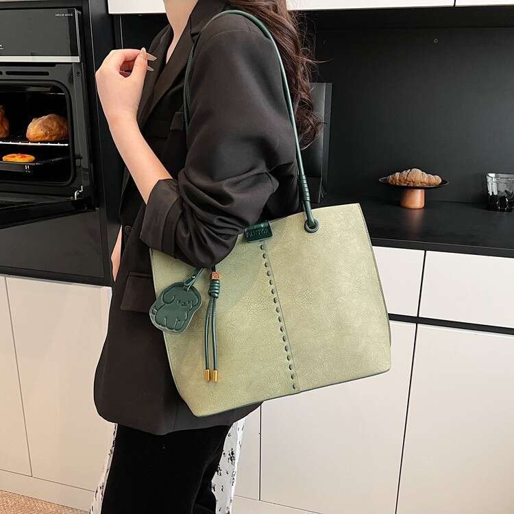 Work Commute Tote for Women, Korean Style Fashion Versatile Large Capacity Underarm Bag, 2025 New Simple Shoulder Bag