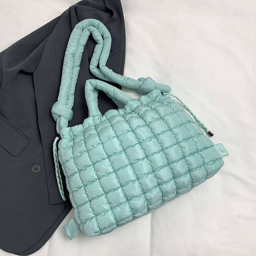 Padding Shoulder Women Adjustable Strap Puffy Handbag Multi-Pockets Crossbody Bag Satchel Purse for Work Travel