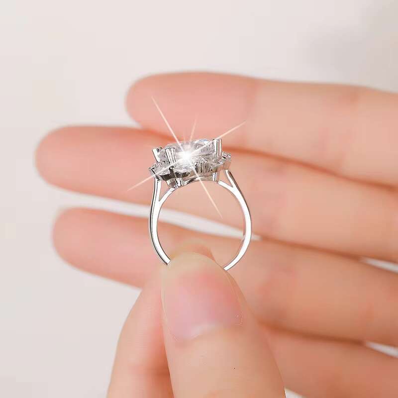 9 Adodo Customize Jewelry S925 Sterling Silver Queen 5Ct Moissanite Rings