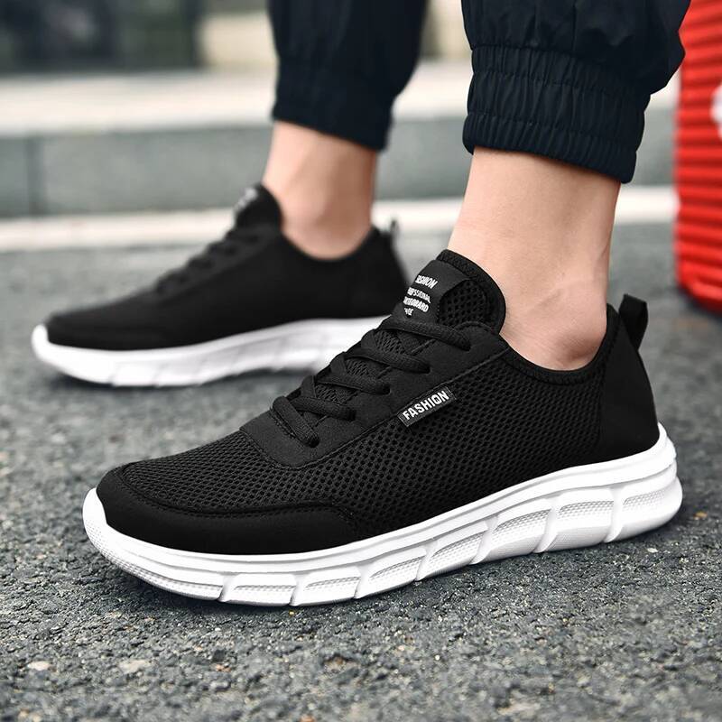 Ddmyoutdoor MAEDEF New Men S Shoes Mesh Breathable Comfortable Casual Sneakers Lace Up Walking Driving Flats Wear Resisting Male Sports Shoe Outdoor S