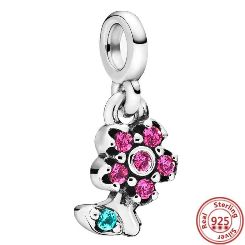 925 Silver Me Series Pendant Sparkling Moon Heart Stars Mini Dangle Charm Fit Pantaro Original Bracelet Jewelry XJ250607