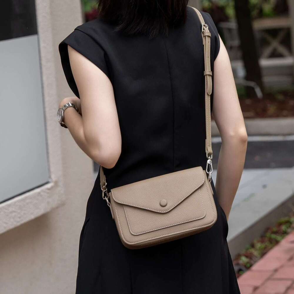 2025 New Top-Grain Leather Women's Crossbody Phone - Lightweight Small Purse, Convertible Shoulder Bag with ing