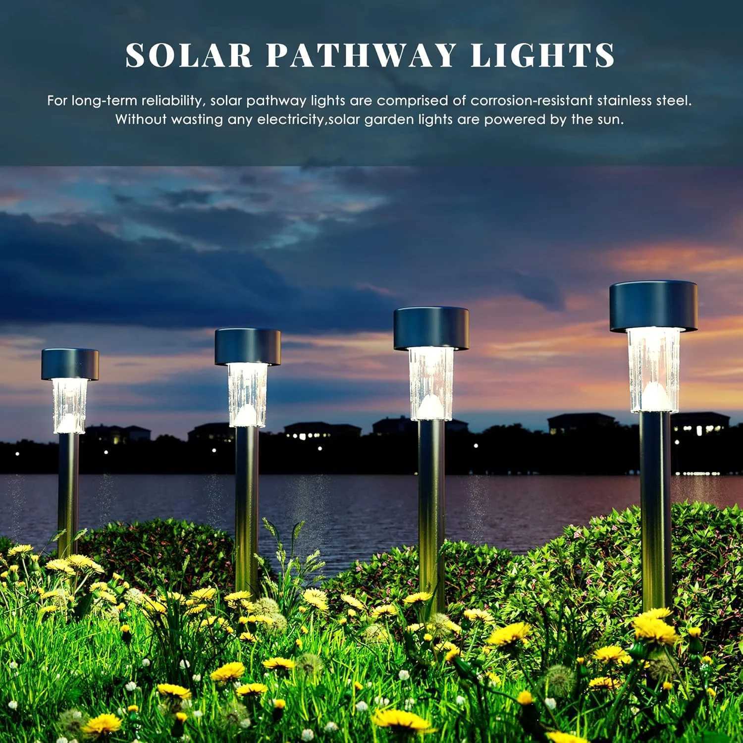 Outdoor Solar Landscape Lawn Lights Garden Lights Waterproof Decoration Lights for Paths Patio Yards Lawns Walkways XJ250606