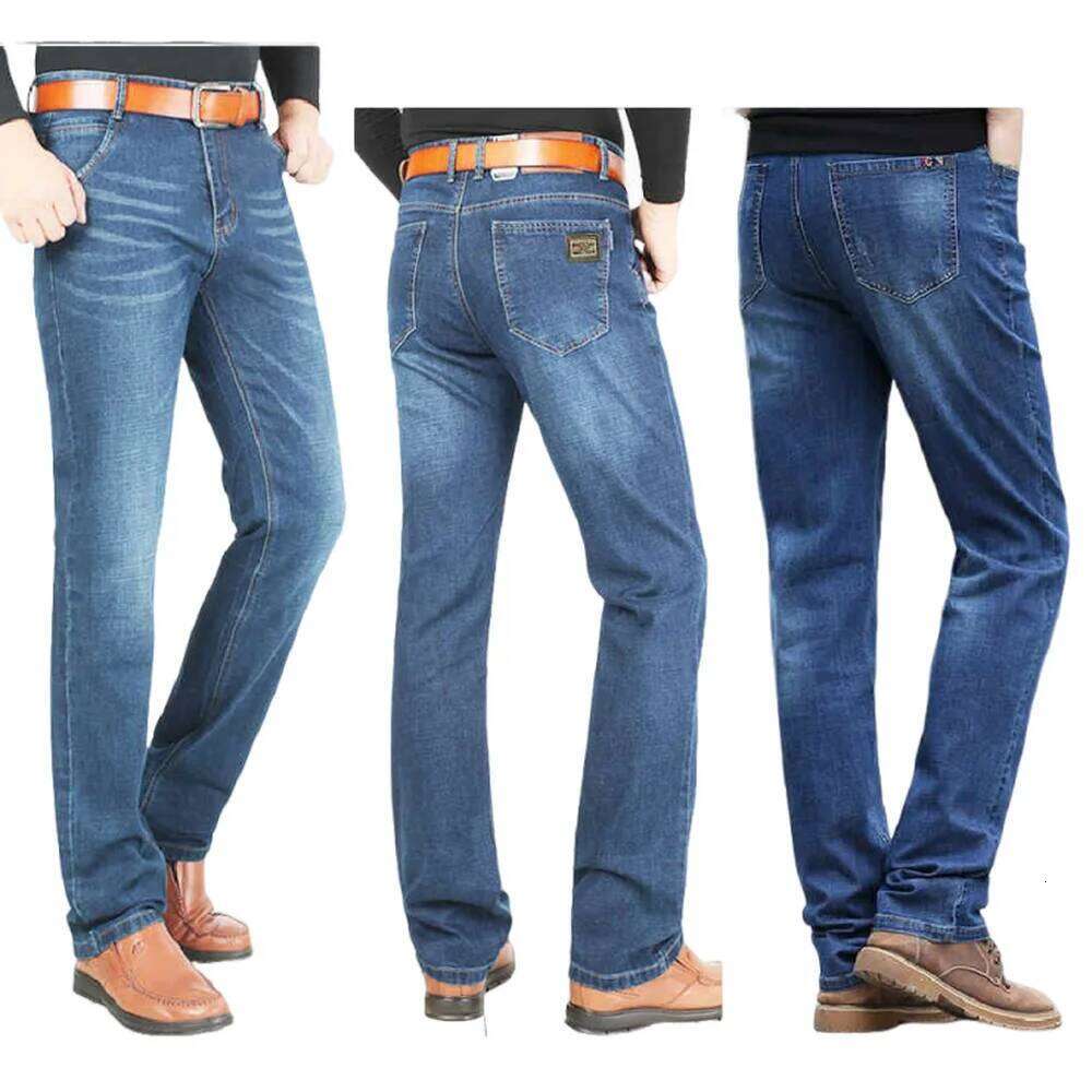 Summer Thin Stretch Jeans Men,Extra Long 120 cm Denim Trousers Lengthen ,Fit For Tall 180cm-210cm Men