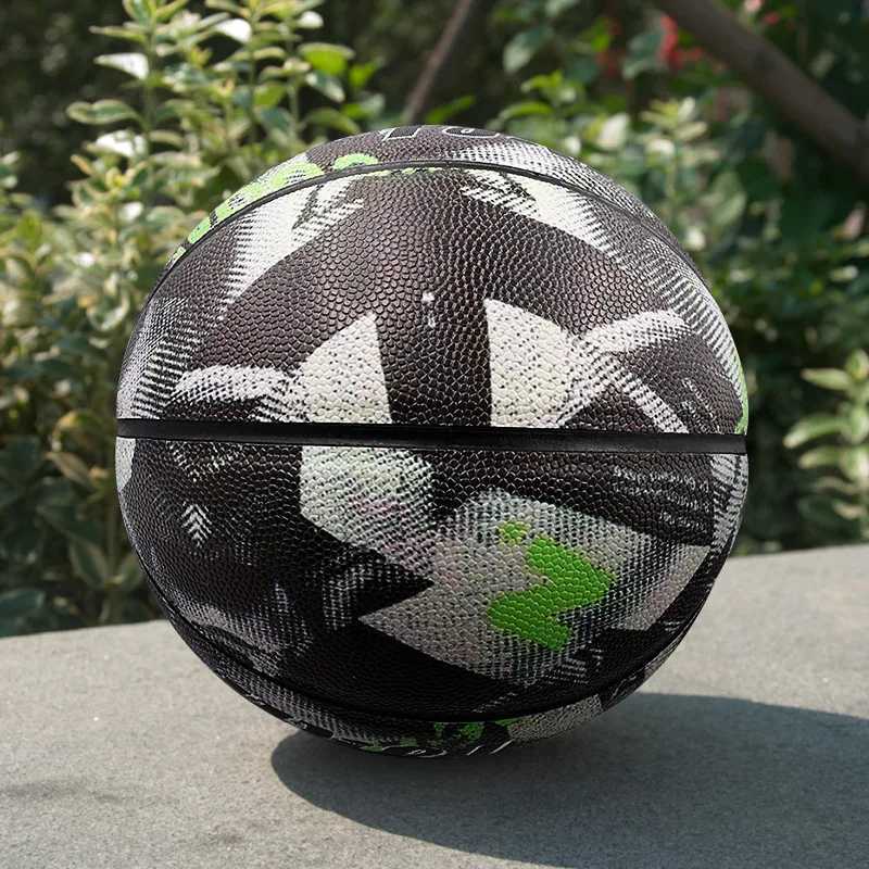 Black Pattern Basketball Size 7 Outdoor Wear resistant and Anti slip Adult and Youth Training Basketball XJ250606