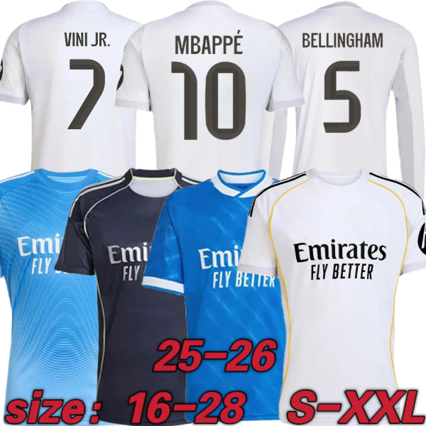 ASENCIO ARDA GULER Mbappe reALs Soccer Jerseys BELLINGHAM mADRIds VALVERDE Endrick VINI JR Arnold HUIJSEN MASTANTUONO 24 2025 2026 football full shirt