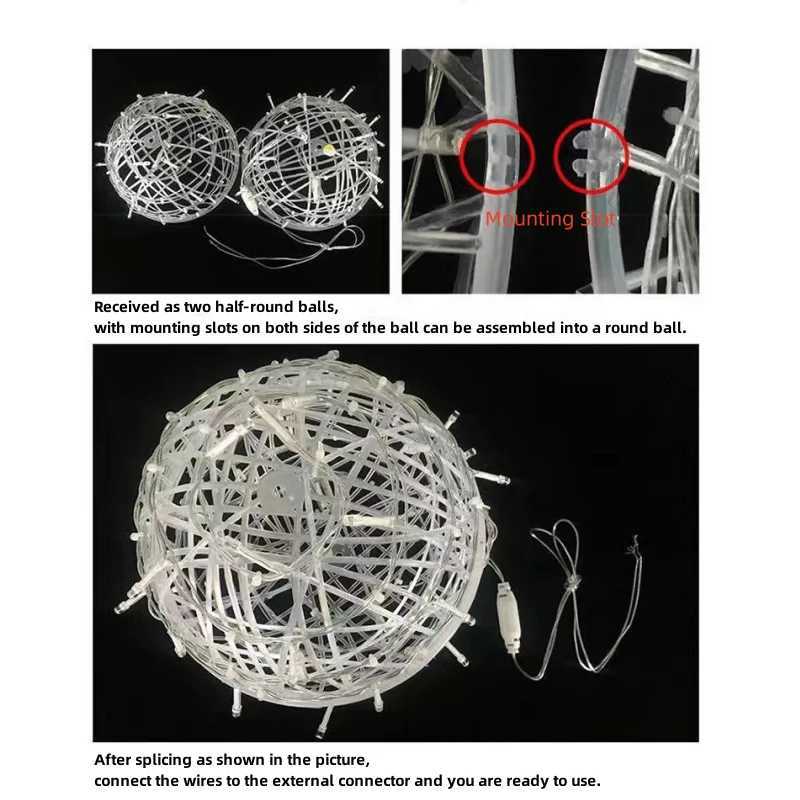 Christmas Festoon Rattan Ball LED Light Ramadan Outdoor Hanging Lamp Fairy String Light for Holiday Wedding Party DecorationXJ250606