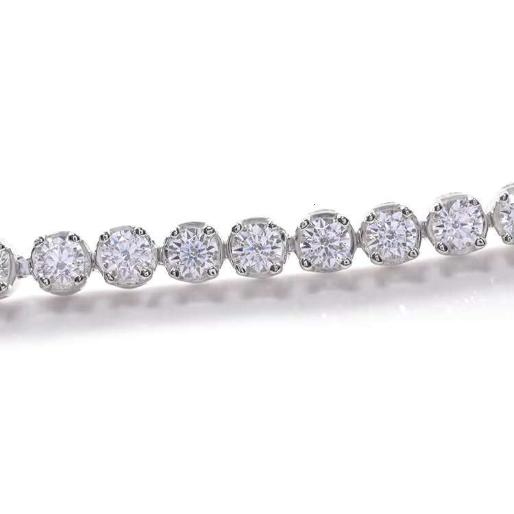 925 Sterling Silver Bracelet With D FL-VVS1 2.5mm to 5mm Moissanite Tennis Bracelets Bangles for Women
