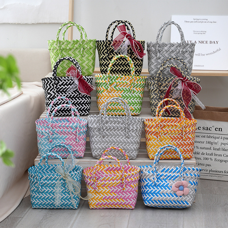 Top brand high-quality new free designer bag new children's bag tote bag beach bag woven bag diagonal woven scarf tote basket gift new free desig
