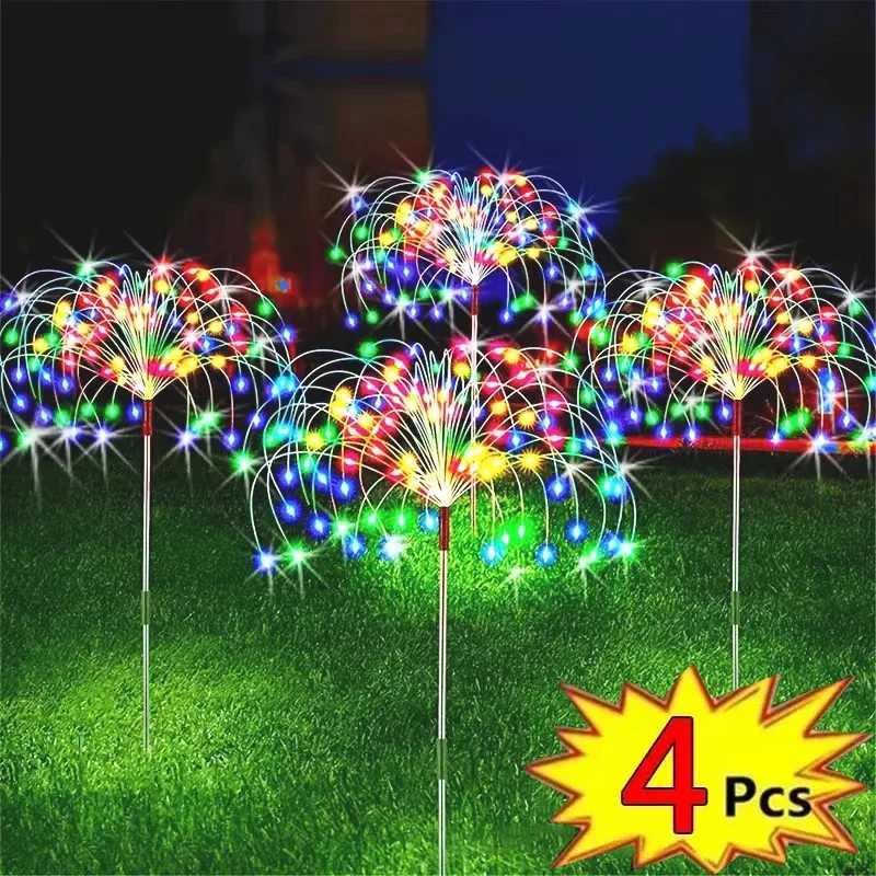 1Pcs Solar LED Firework Light Copper Wire Christmas Fairy Lights Lawn Pathway Light Garden Decoration XJ250606