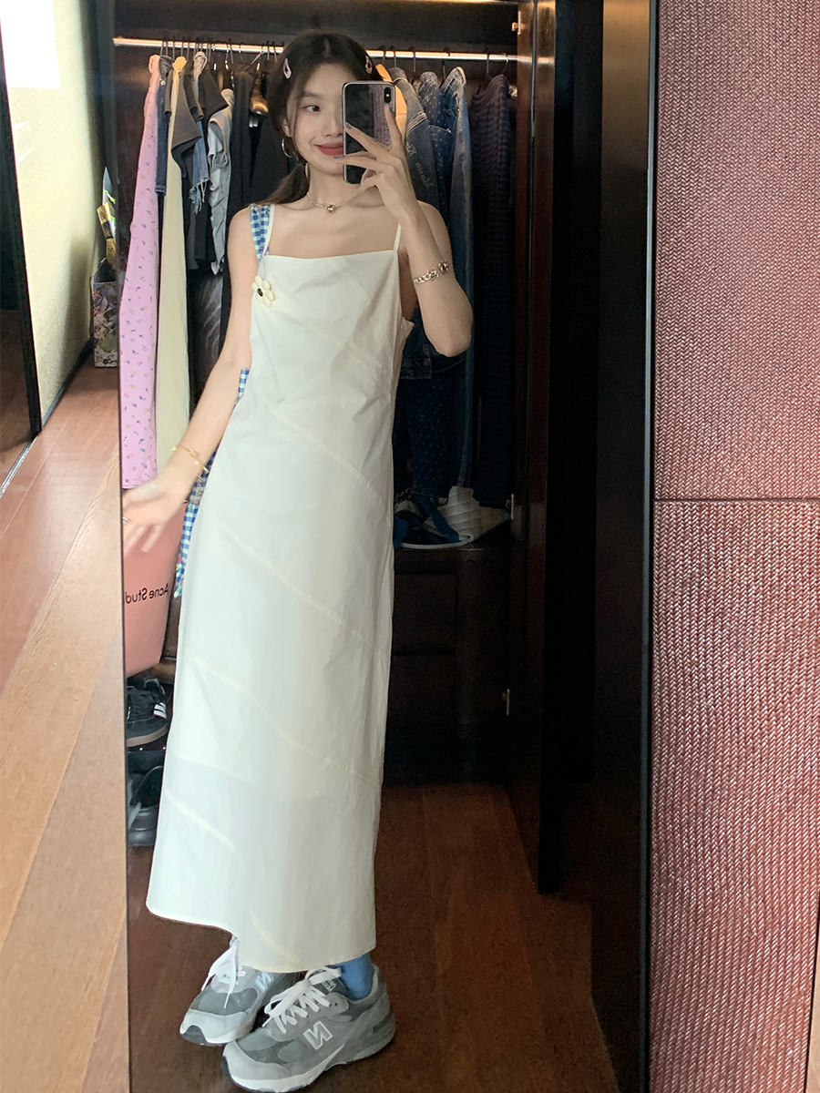 KC180 High waist slit long suspender dress high-end long dress for women