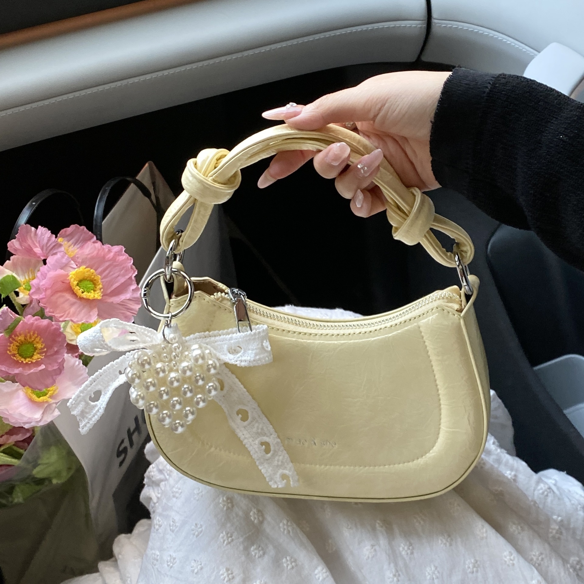 designer Korean Niche Saddle Bag Women's Bag 2025 New Fashion Handbag Underarm Bag Versatile Simple Shoulder Crossbod