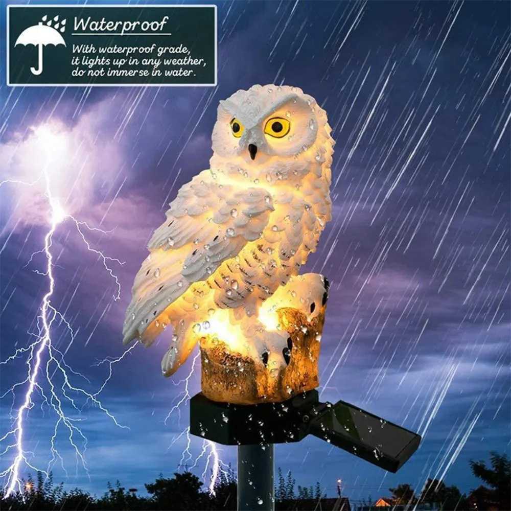 Solar owl resin light Animal resin light Garden lawn light garden decorative light landscape nightlight Simulation decoration XJ250606