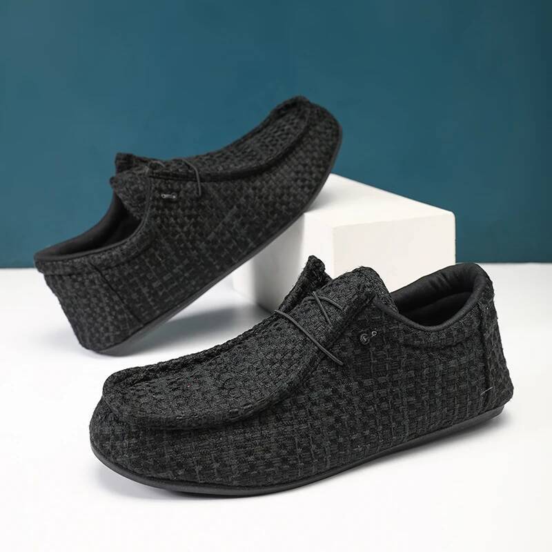 Ddmyoutdoor Man S Sneakers Canvas Casual Comfort Loafers For Men Lightweight Driving Walking Male Lazy Flat Shoes Outdoor Shoes