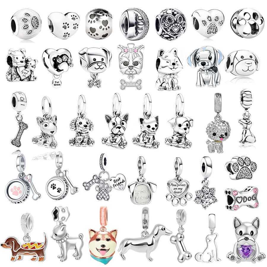 Hot Sale Europeans DIY Making Jewelry Gift Poodle Pet Dog Labr Puppy Dangle Charm Bead Fit Original Silver 925 Bracelet XJ250607