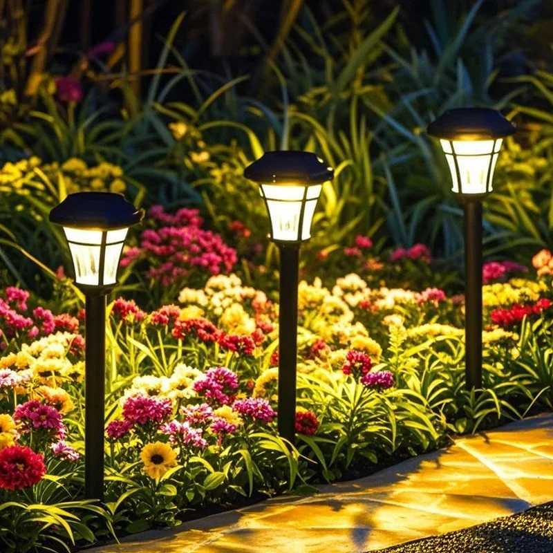 Solar Courtyard LED Ground Light Waterproof Outdoor Garden Decorative Pathway Lights for Patio Lawn Walkway Street XJ250606