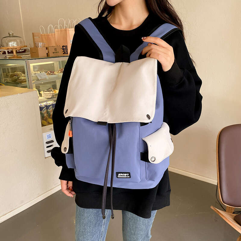 Campus Backpack for Male College Students, Simple and Versatile, Large Capacity Travel Bag, Lightweight Female High School Students Laptop Backpack, T